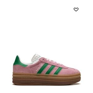 Adidas Gazelle Bold Suede Sneakers in Pink/Green